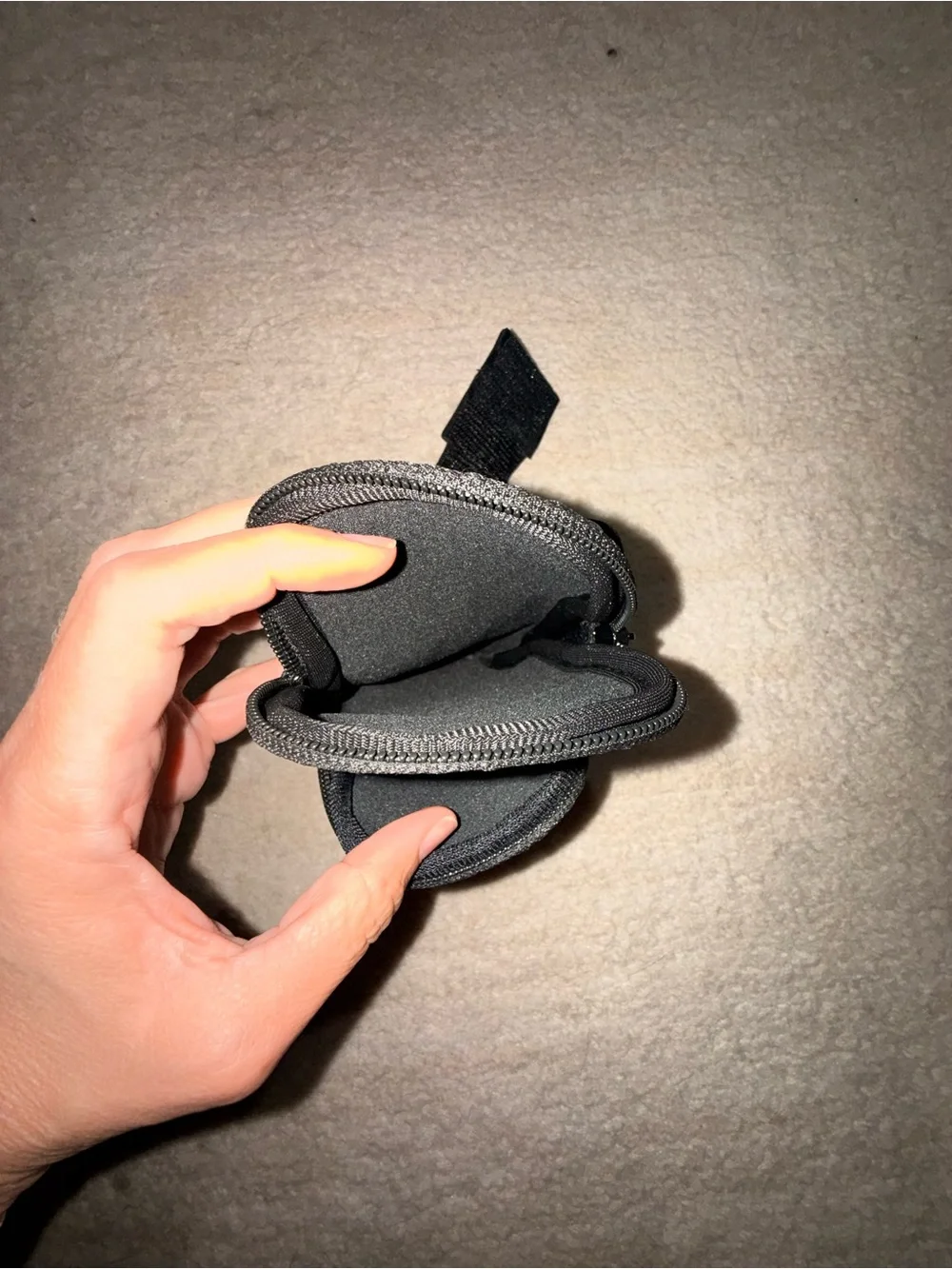 Black Neoprene arm Pouch with Headphone Port